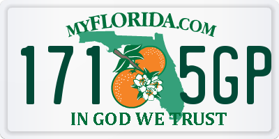 FL license plate 1715GP