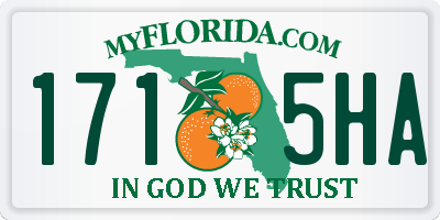 FL license plate 1715HA