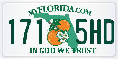 FL license plate 1715HD