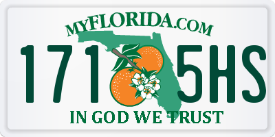 FL license plate 1715HS