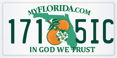 FL license plate 1715IC