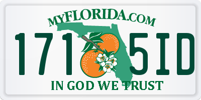 FL license plate 1715ID