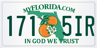 FL license plate 1715IR