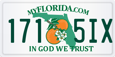 FL license plate 1715IX