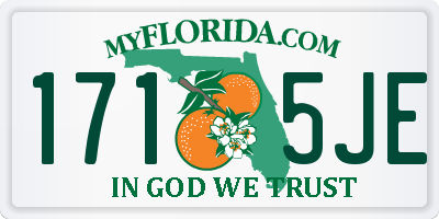 FL license plate 1715JE