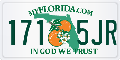 FL license plate 1715JR