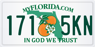 FL license plate 1715KN