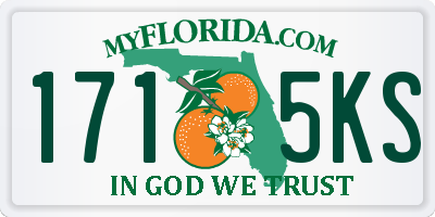 FL license plate 1715KS
