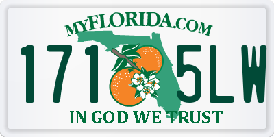 FL license plate 1715LW