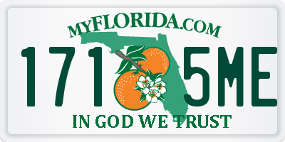 FL license plate 1715ME