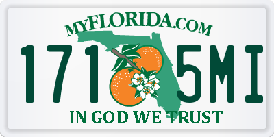 FL license plate 1715MI