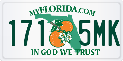 FL license plate 1715MK