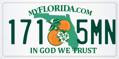 FL license plate 1715MN
