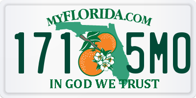 FL license plate 1715MO