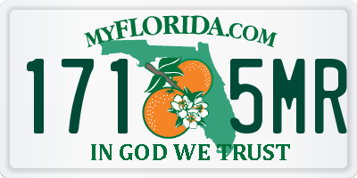FL license plate 1715MR