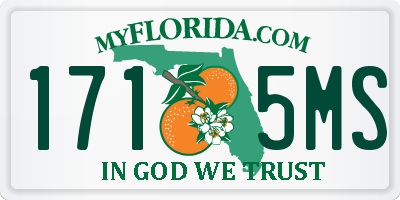 FL license plate 1715MS