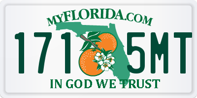 FL license plate 1715MT