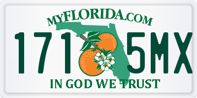 FL license plate 1715MX
