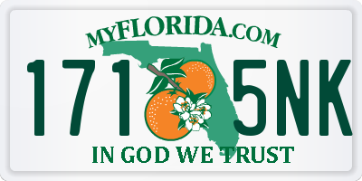 FL license plate 1715NK