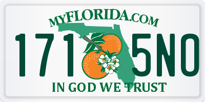 FL license plate 1715NO