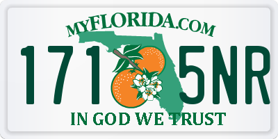 FL license plate 1715NR