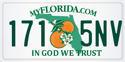 FL license plate 1715NV