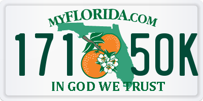 FL license plate 1715OK