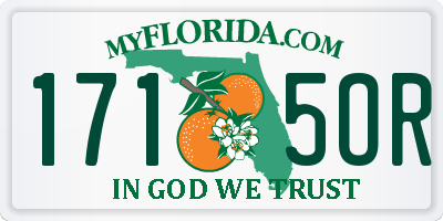 FL license plate 1715OR