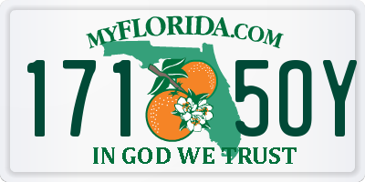 FL license plate 1715OY