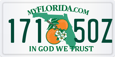 FL license plate 1715OZ