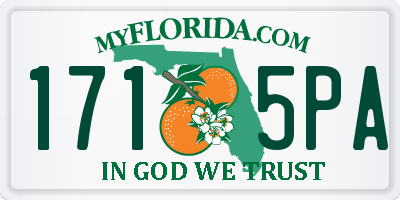 FL license plate 1715PA