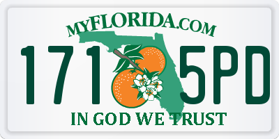 FL license plate 1715PD