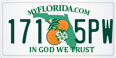 FL license plate 1715PW