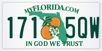 FL license plate 1715QW