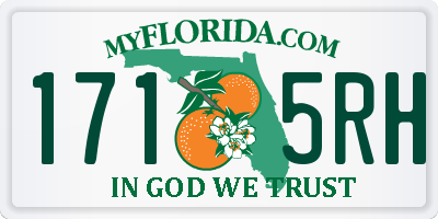 FL license plate 1715RH