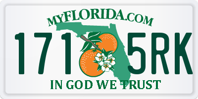 FL license plate 1715RK