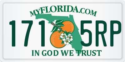 FL license plate 1715RP