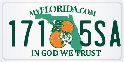 FL license plate 1715SA