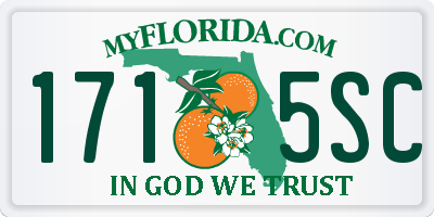 FL license plate 1715SC