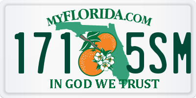 FL license plate 1715SM