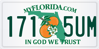FL license plate 1715UM