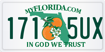 FL license plate 1715UX