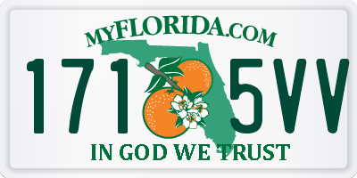 FL license plate 1715VV