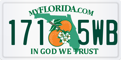 FL license plate 1715WB