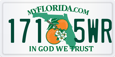 FL license plate 1715WR