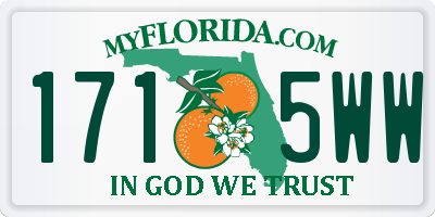 FL license plate 1715WW