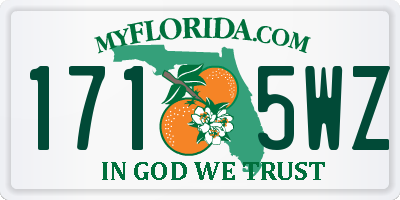 FL license plate 1715WZ