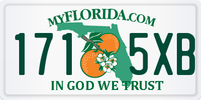 FL license plate 1715XB