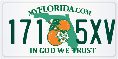 FL license plate 1715XV