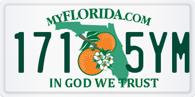 FL license plate 1715YM